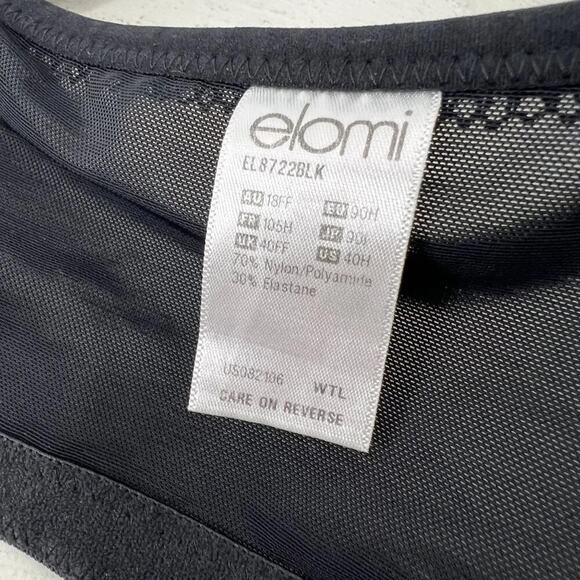 Elomi Bijou Moulded Bra Black Full Coverage Womens 40H - Picture 4 of 7